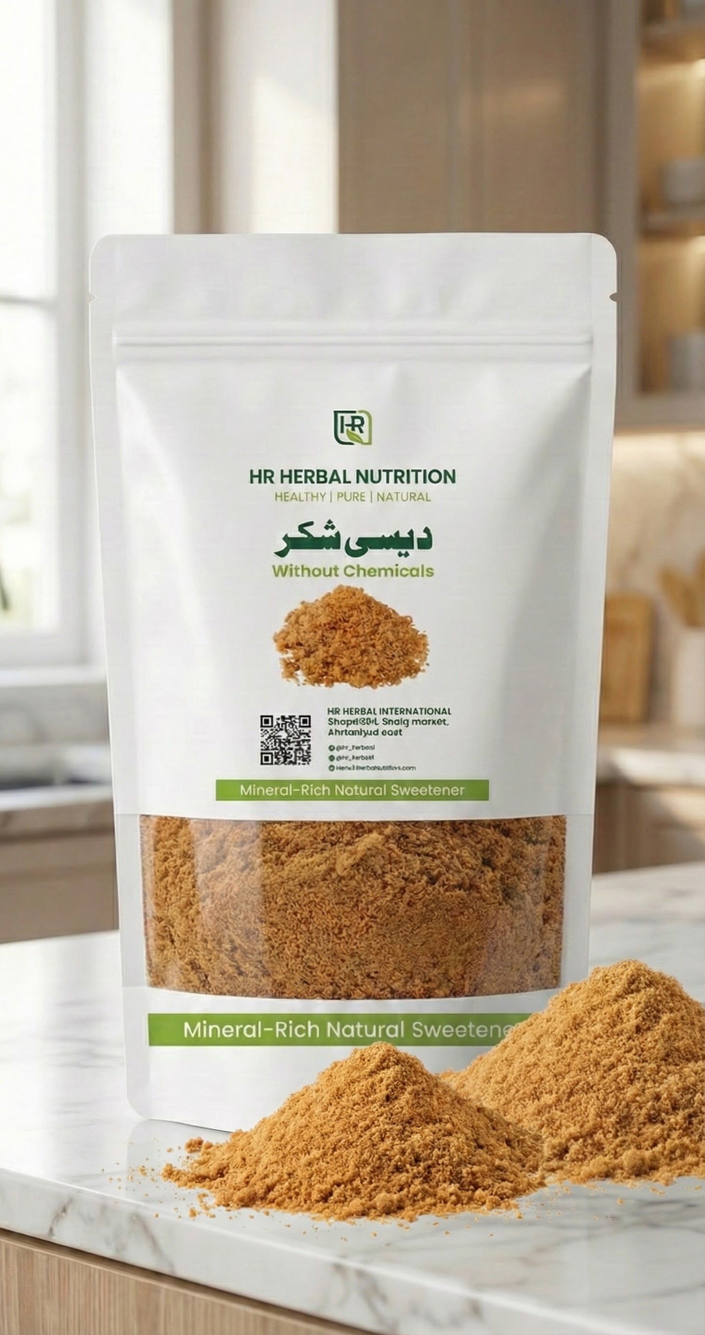 HR Herbal Nutrition Desi Shakar – 100% Natural Sugarcane Sweetener | Chemical-Free | Mineral-Rich | 1 Kg