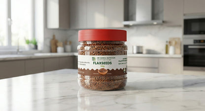 HR Herbal Nutrition Flaxseeds – 100% Pure & Natural | Rich in Omega-3 & Fiber | Heart & Digestive Health | 100 g