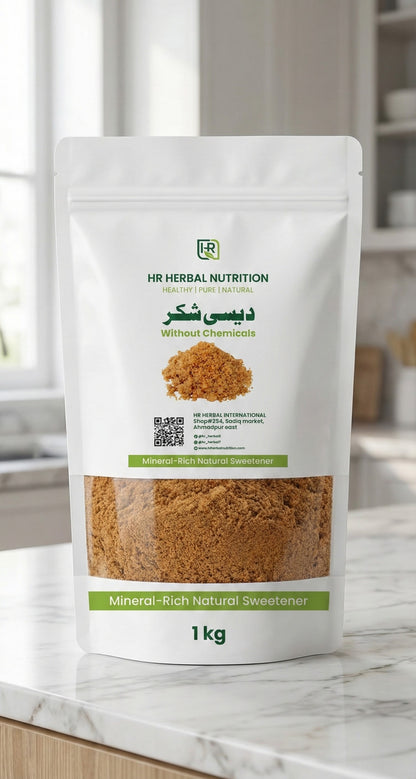 HR Herbal Nutrition Desi Shakar – 100% Natural Sugarcane Sweetener | Chemical-Free | Mineral-Rich | 1 Kg