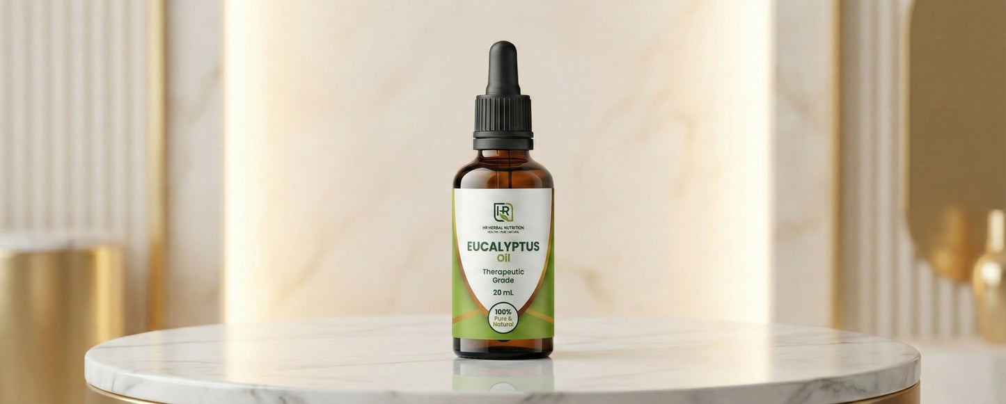 HR Herbal Nutrition Eucalyptus Oil – 100% Pure & Natural | Therapeutic Grade | Chemical-Free | 20 ml