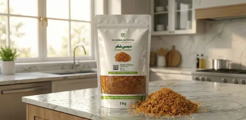HR Herbal Nutrition Desi Shakar – 100% Natural Sugarcane Sweetener | Chemical-Free | Mineral-Rich | 1 Kg